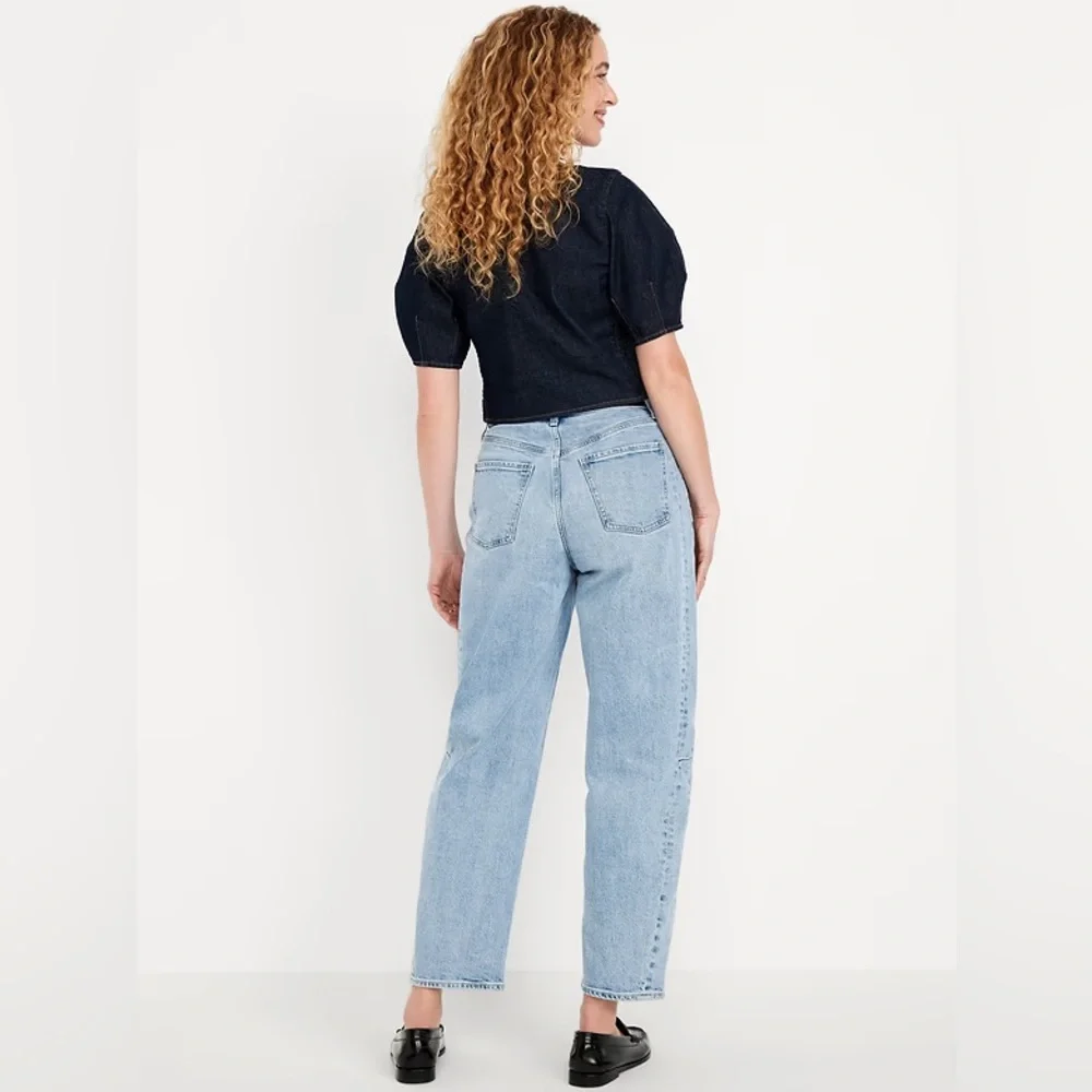 NEW! Old Navy High-Waisted Barrel Ankle Jeans - Size 2 TALL 🖤